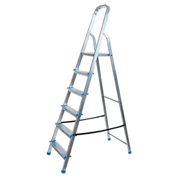 Стремянка алюминиевая Ladderbel STR-AL-6 6 ступеней, максимальная нагрузка 150 кг