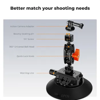 Присоска с magic arm K&F Concept 6" Air pump KF31.136