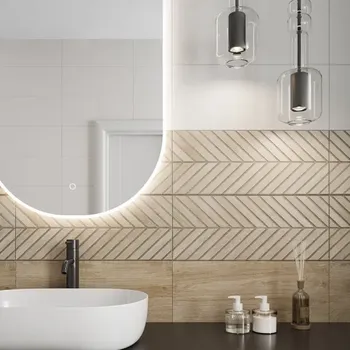 Настенная плитка Gracia Ceramica Shine 03 25x60 см 1.2 м цвет бежевый