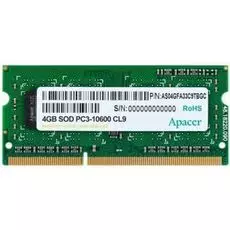 Модуль памяти SODIMM DDR3 4GB Apacer DS.04G2J.K9M 1333MHz Non-ECC 1Rx8 CL9 1,5V