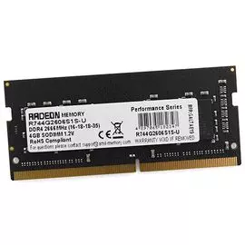 Модуль памяти SODIMM DDR4 4GB AMD R744G2606S1S-U PC4-21300 2666MHz CL16 1.2V RTL