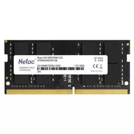 Модуль памяти SODIMM DDR4 8GB Netac NTBSD4N32SP-08 PC4-25600 3200MHz CL22 1.2V