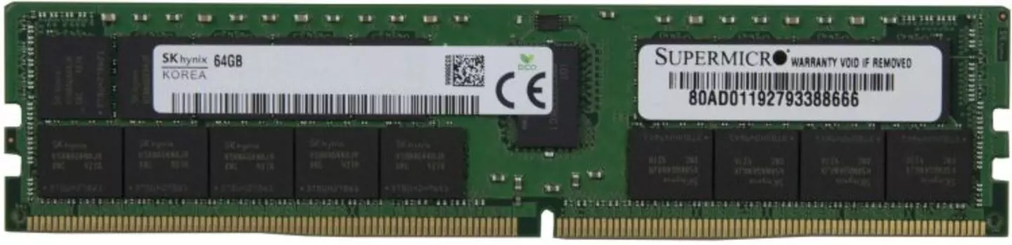 Модуль памяти DDR4 64GB Supermicro MEM-DR464MC-ER32 PC4-25600 2933MHz ECC Reg 1.2V