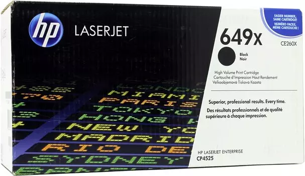 Картридж лазерный HP 649X/CE260X, черный, 17000 страниц, оригинальный для Color LaserJet Enterprise CM4525dn / CP4525n / CP4525xh