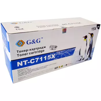 Картридж лазерный G&G NT-C7115X (15X/C7115X), черный, 3500 страниц, совместимый, для LJ 1000/1005/1200/3300/3320/3330 Canon LBP-1210