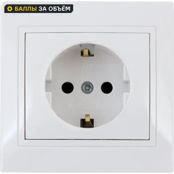 Розетка встраиваемая Tdm Electric Таймыр с заземлением, цвет белый