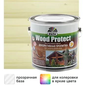 Антисептик Dufa Wood Protect прозрачный 2.5 л