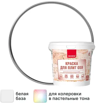 Краска для плит OSB Neomid матовая цвет белый база А 1 кг