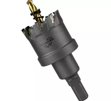 Коронка твердосплавная по металлу Vertextools 64мм с центрирующим сверлом 1819-64