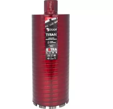 Коронка алмазная Diam Titan Extra Line 132*300*1 1/4UNC железобетон, бетон, кирпич, сухой рез 313029