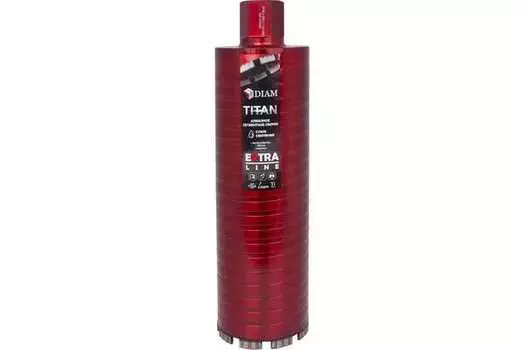 Коронка алмазная Diam Titan Extra Line 62*450*1 1/4UNC железобетон, бетон, кирпич, сухой рез 313033