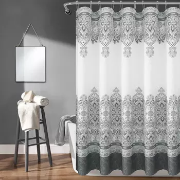 Штора для ванной Carnation Home Fashions Ahura Grey 183х213