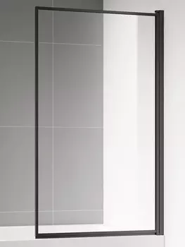 Шторка на ванну AQUAme AQM2859-R 80х140, профиль черный матовый