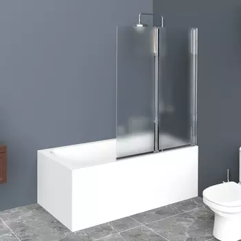 Шторка на ванну BelBagno Uno 100х150 матовое стекло