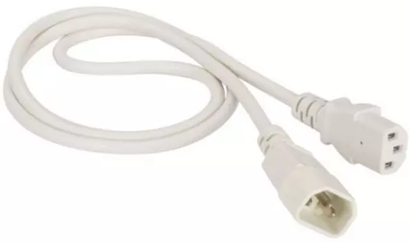 Кабель питания C13-C14, 10А, 1.5 м, белый, Lanmaster (LAN-PP13/14-1.5-WH)