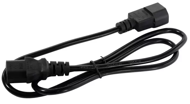 Кабель питания IEC-320-C13-IEC-320-C14, 10A, 1м, черный 5bites PC107-10A (PC107-10A)