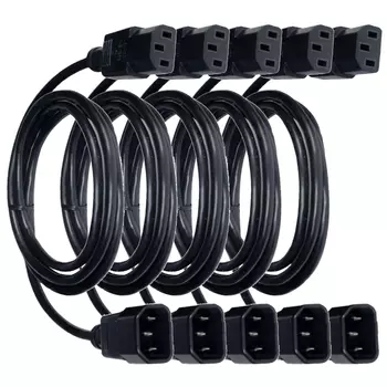 Кабель питания IEC-320-C13-IEC-320-C14, 10A, 61см, черный Tripp Lite (P004-002-5) 5шт