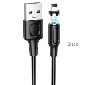 Кабель Lightning 8-pin-USB, 2.4A, черный Borofone BX41 (6931474738448)