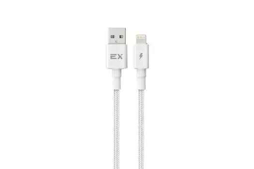 Кабель Lightning 8-pin(m)-USB 2.0(Am), 2A, 1м, белый Exployd (EX-K-1157)