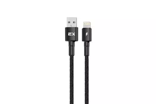 Кабель Lightning 8-pin(m)-USB 2.0(Am), 2A, 1м, черный Exployd (EX-K-1156)