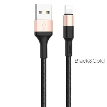 Кабель Lightning 8-pin-USB, 2A, 1м, черный HOCO Xpress X26 (6957531080183)