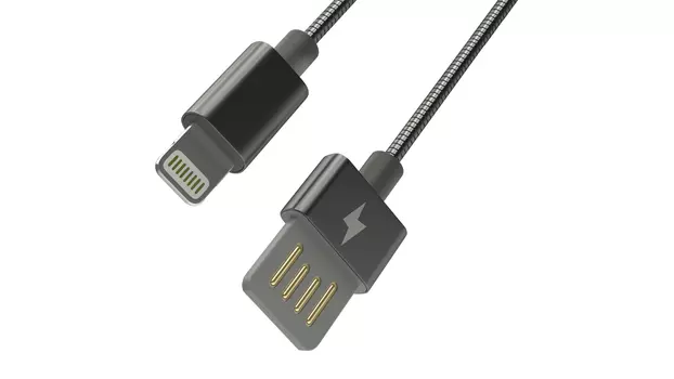 Кабель Lightning 8-pin(m)-USB 2.0(Am), 2A, 1м, черный Ritmix RCC-426 (RCC-426)