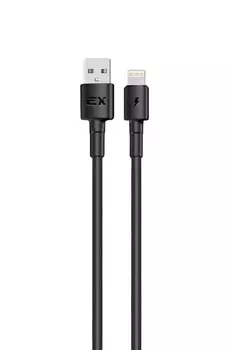 Кабель Lightning 8-pin-USB, 3A, 1м, черный Exployd Flow (EX-K-1273)