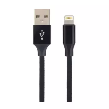 Кабель Lightning 8-pin-USB, 3A, 2м, черный PERFEO USB (I4317)