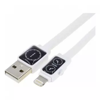Кабель Lightning 8-pin(m)-USB 2.0(Am), плоский, 2.4A, 1м, белый Remax Watch RC-113i (RC-113i)