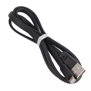 Кабель Lightning 8-pin(m)-USB 2.0(Am), плоский, 2.4A, 1м, черный HOCO High Speed X9 (6957531046585)