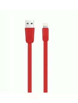 Кабель Lightning 8-pin(m)-USB 2.0(Am), плоский, 2.4A, 2м, красный HOCO X9