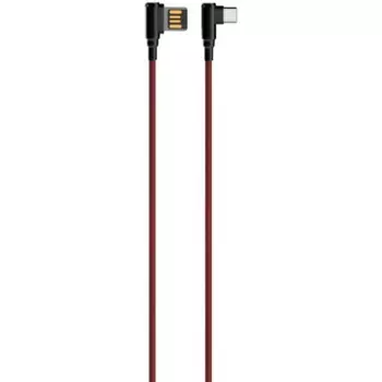 Кабель Lightning 8-pin(m)-USB 2.0(Am), угловой, 1м, красный LDNIO LS421 (LD_B4625)