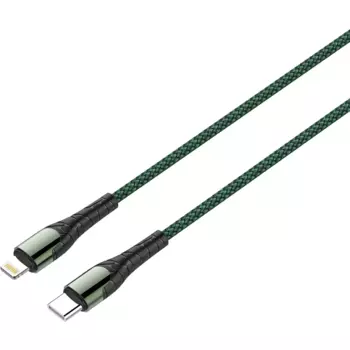 Кабель Lightning 8-pin(m)-USB 2.0 Type-C(m), экранированный, 2м, зеленый LDNIO LC112 (LD_B4529)