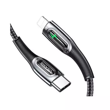 Кабель Lightning 8-pin-USB Type-C, 1.2м, черный USAMS US-SJ518 (SJ518USB01)