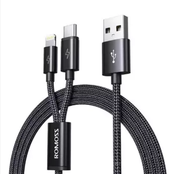 Кабель Lightning 8-pin-USB Type-C, 1.5м, черный ROMOSS CB219 (CB219-71-233)