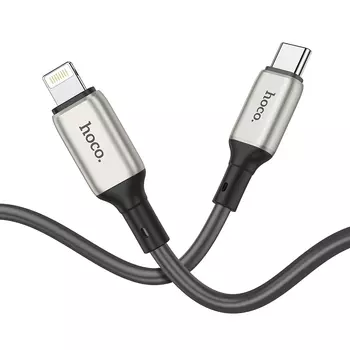 Кабель Lightning 8-pin(m)-USB Type-C(m), 1м, серый HOCO Howdy X66 (6931474754578)