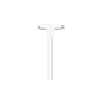 Кабель Lightning 8-pin(m)+Micro USB 2.0(Bm)-USB 2.0(Am), 2.4A, 1.2м, белый HOCO X12