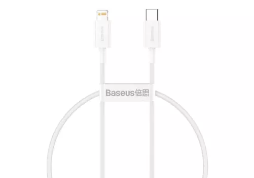 Кабель Lightning 8-pin-USB Type-C, 25см, белый Baseus Superior Series (CATLYS-02 )