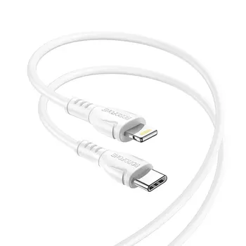 Кабель Lightning 8-pin-USB Type-C, 2.4A, 1м, белый Borofone BX51 (6931474750891)