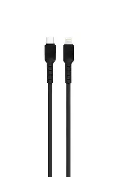 Кабель Lightning 8-pin(m)-USB Type-C(m), 3A, 1м, черный Exployd rise (EX-K-1234)