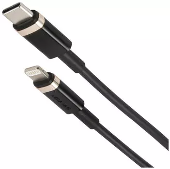 Кабель Lightning 8-pin-USB Type-C, 3A быстрая зарядка, 1.2м, черный USAMS U63 (SJ484USB01)