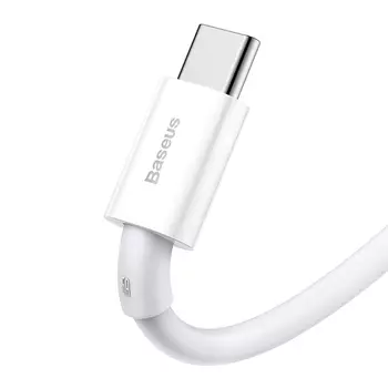 Кабель Lightning 8-pin-USB Type-C, 6A быстрая зарядка, 1.5м, белый Baseus Superior Series (CATLYS-B02)