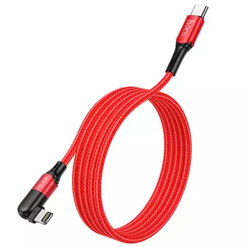 Кабель Lightning 8-pin(m)-USB Type-C(m), экранированный, 3A быстрая зарядка, 1.2м, красный HOCO orbit U100 (747877)