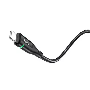 Кабель Lightning 8-pin-USB, 2.4A, 1.2м, черный HOCO Shadow U93 (6931474732132 / УТ-00010510)