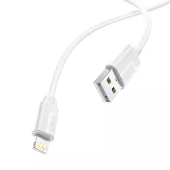 Кабель Lightning 8-pin-USB, 2.4A, 1м, белый Borofone Harmony BX55 (6931474747976)