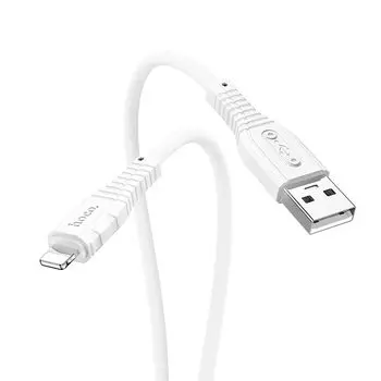 Кабель Lightning 8-pin-USB, 2.4A, 1м, белый HOCO X67 (55827)