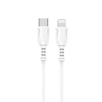 Кабель Lightning 8-pin(m)-USB Type-C(m), 1 м, белый, Borofone Triumph BX51 (6931474750891)