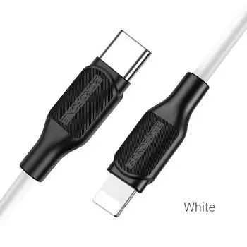 Кабель Lightning 8-pin-USB Type-C, 3А, 1 м, белый, Borofone Encore PD BX42 (6931474742445)