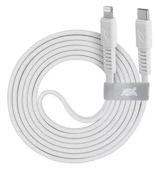 Кабель Lightning 8-pin-USB Type-C, плоский, 3А, 1.2 м, белый, RivaCase PS6007 WT12 (4260709011547)