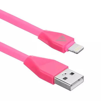Кабель Lightning 8pin-USB, ACD, 1m, розовый, Материал оплетки TPE Термоэластопласт (ACD-U920-P5M)